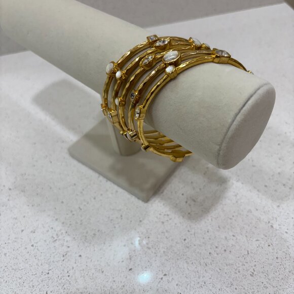 Graziano Gold Tone Stackable Bangles - Picture 10 of 13